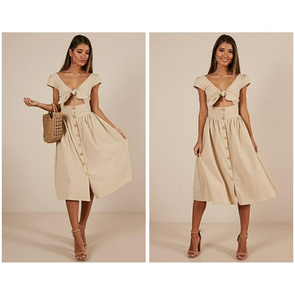 NWT Beige Just Can't Help It Dress